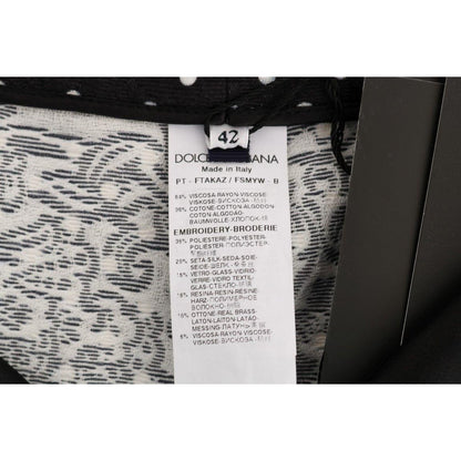 Dolce & Gabbana Black Polka Dot Sicily Crystal Pants Jeans & Pants