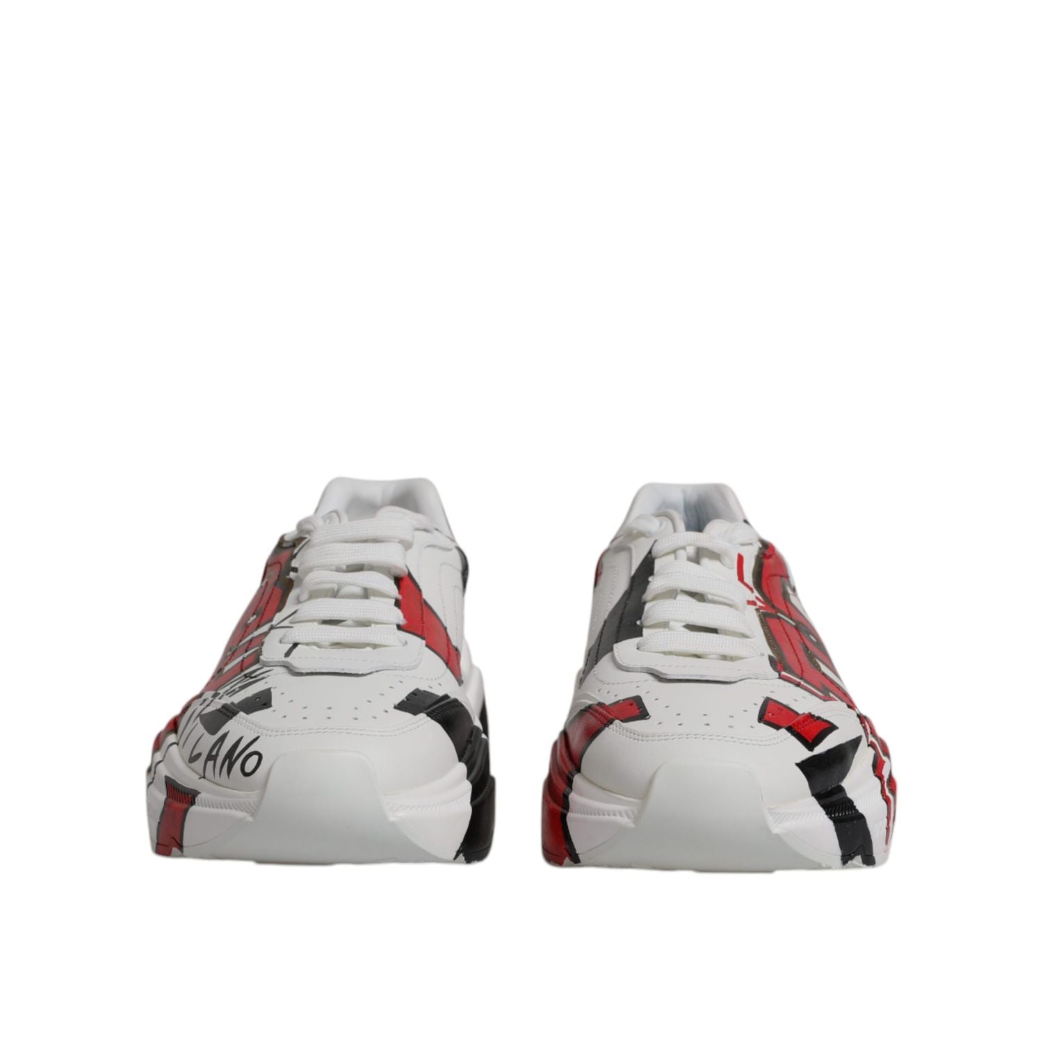 Dolce & Gabbana White Daymaster Hand Painted Sneakers Shoes