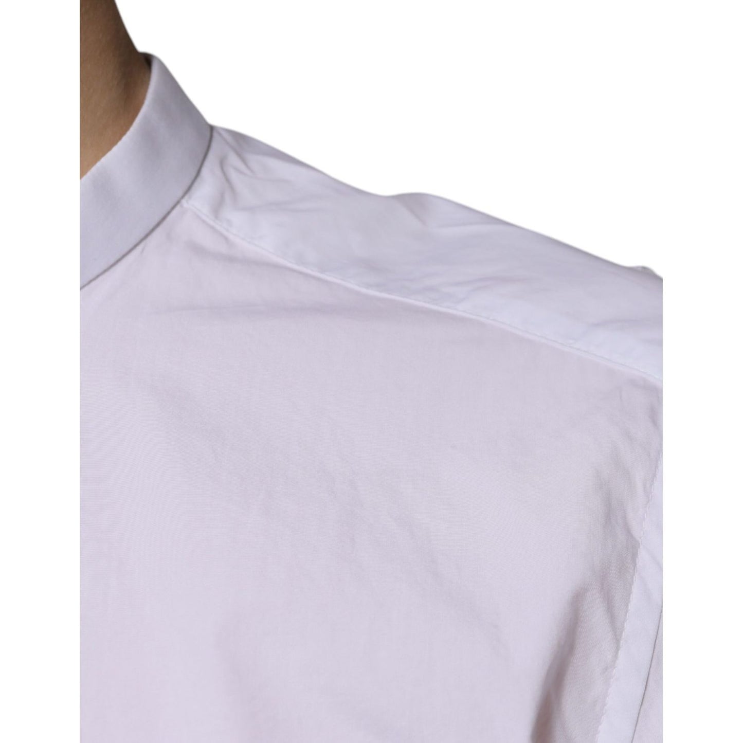 Dolce & Gabbana White Cotton Slim Fit MARTINI Dress Shirt