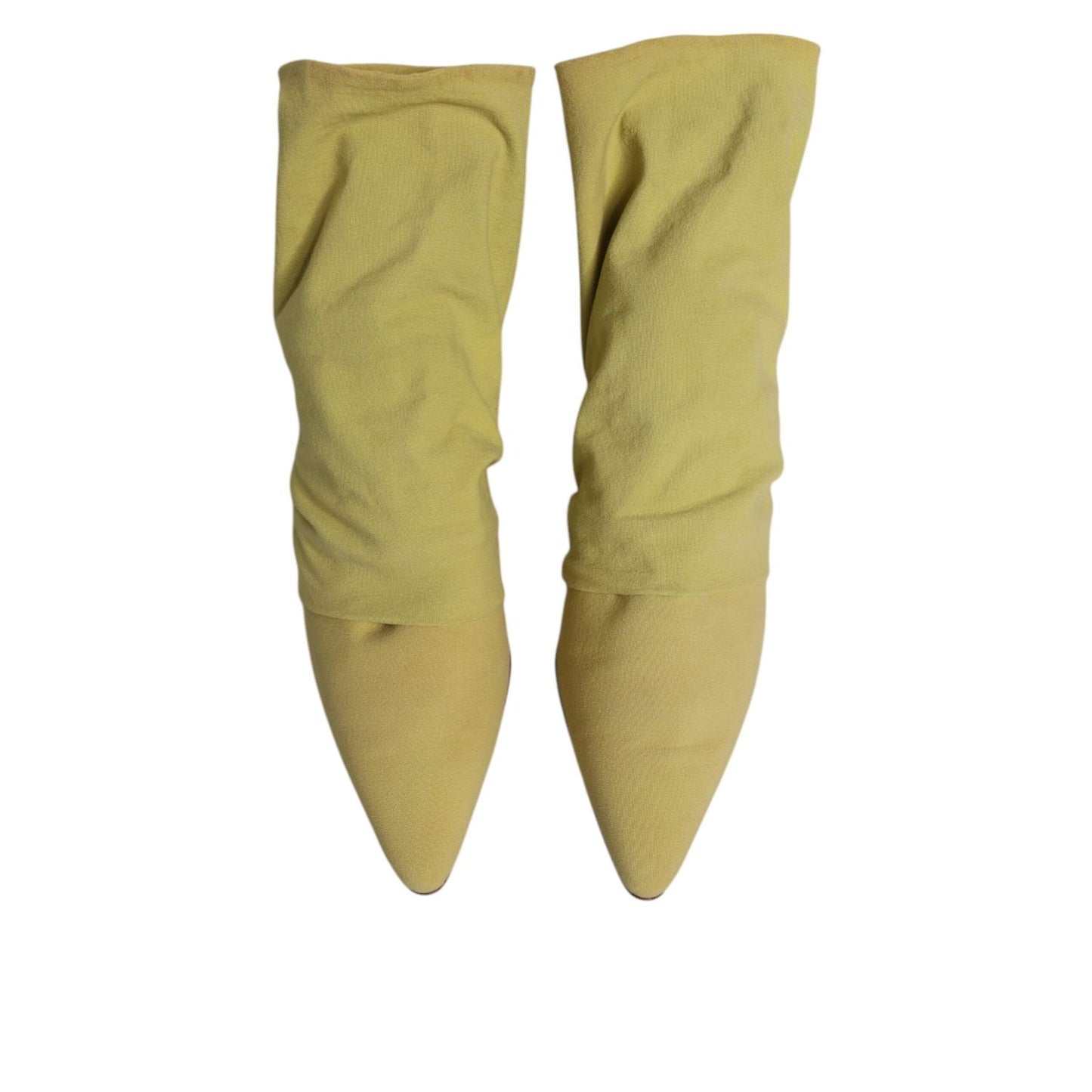 Dolce & Gabbana Green Sock Style Heels Ankle Boots Shoes