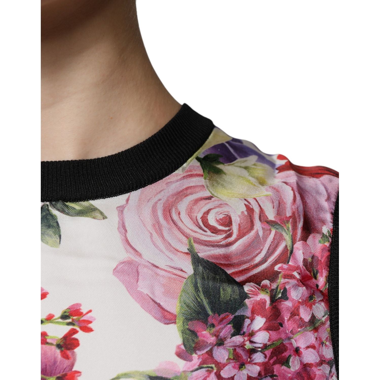 Dolce & Gabbana Multicolor Floral Silk Sleeveless Tank Blouse Top