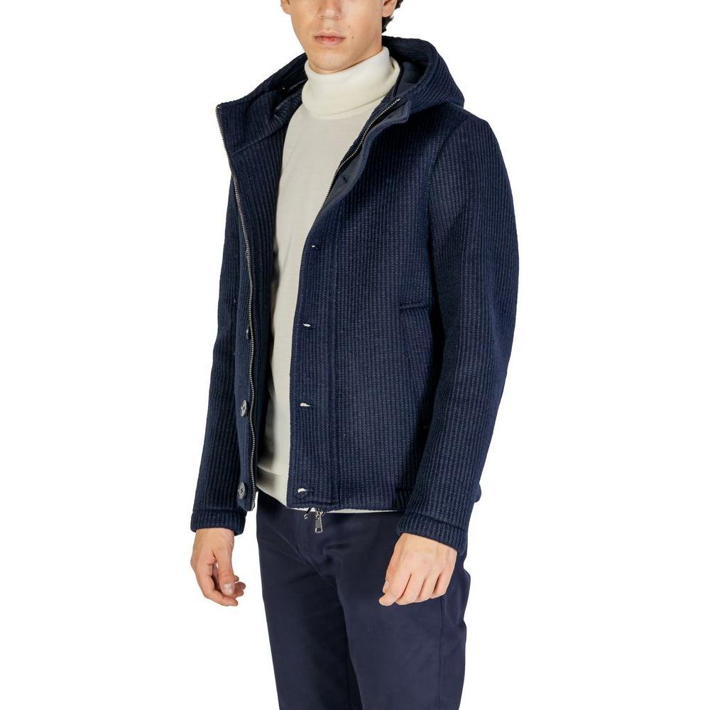 Hydra Clothing Blue Polyester Jackets & Coat HY-15656500010-IT44 | S