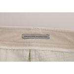 Ermanno Scervino Chic Beige Corduroy Skinny Slim Fit Pants Jeans & Pants Ermanno Scervino Gray