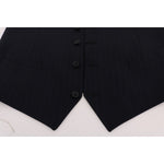 Dolce & Gabbana Blue STAFF Wool Stretch Vest