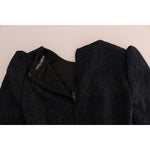 Dolce & Gabbana Black Blue Flare Mini Dress DR1359-1