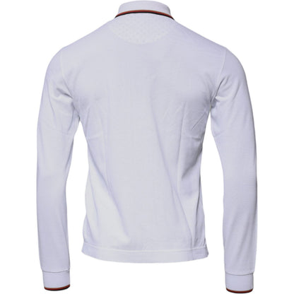 Dolce & Gabbana White Crown Men Full Zip Sweatshirt Sweater