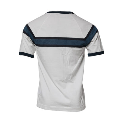 Dolce & Gabbana White DG Crown Cotton Crew Neck T-shirt