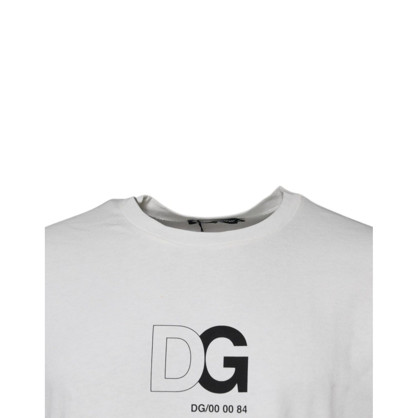 Dolce & Gabbana White DG Logo Crew Neck Short Sleeves T-shirt