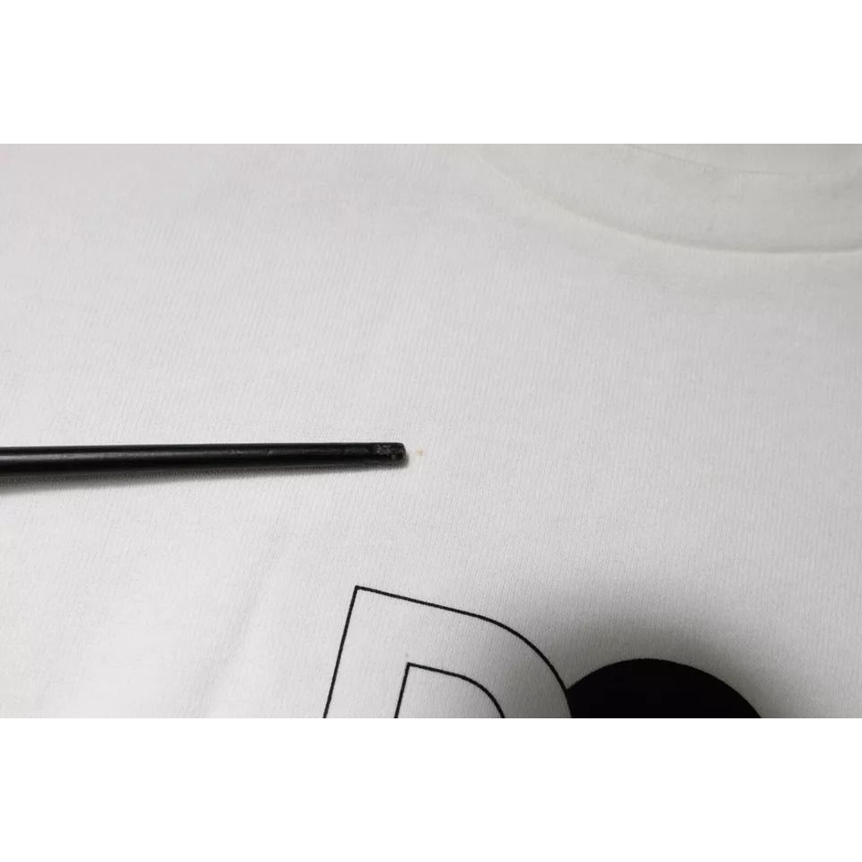 Dolce & Gabbana White DG Logo Crew Neck Short Sleeves T-shirt