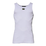 Dolce & Gabbana White Cotton Round Neck Sleeveless T-shirt