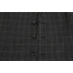 Dolce & Gabbana Gray Wool STAFF Checkered Stretch Vest