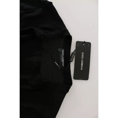 Dolce & Gabbana Black Virgin Wool Long Sleeve Top Blouse Top
