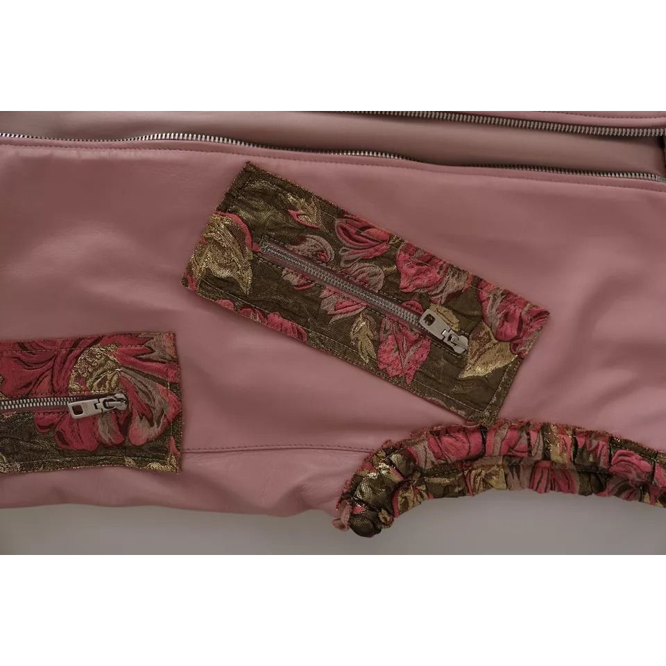 Front view with bag zipped and handles upright.