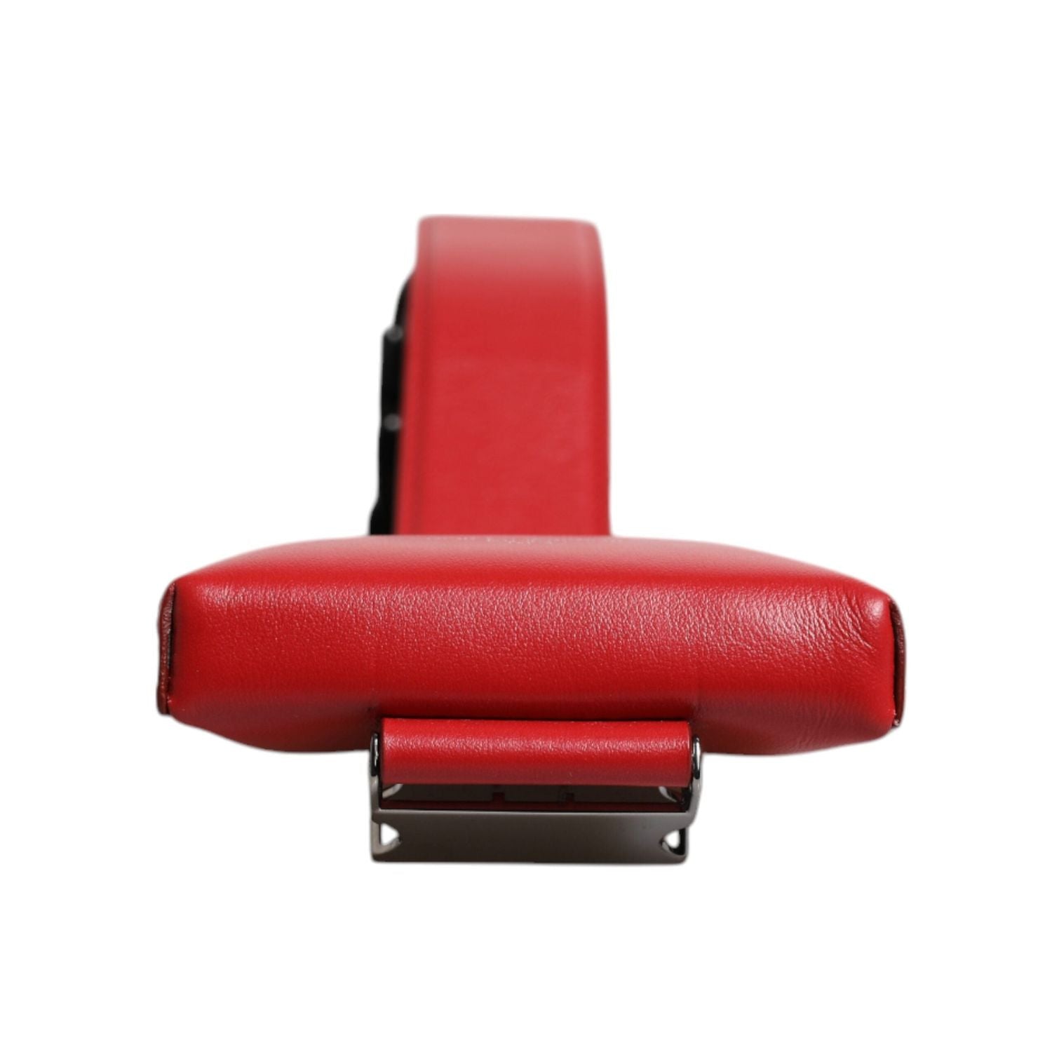 Dolce & Gabbana Red Leather Logo Zip Around Card Holder Wide Strap Wallet