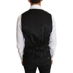 Dolce & Gabbana Gray Solid 100% Wool Waistcoat Vest