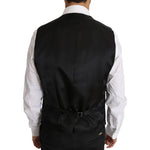 Dolce & Gabbana Gray Wool Silk Waistcoat Vest