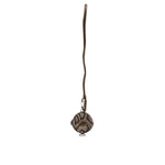 Dolce & Gabbana Brown Round Leather DG Logo Coin Purse Lanyard Wallet