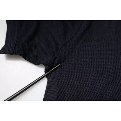 Dolce & Gabbana Blue Silk Collared Short Sleeves Polo T-shirt