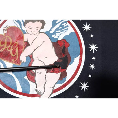 Dolce & Gabbana Blue Cotton Angel Print Short Sleeves T-shirt