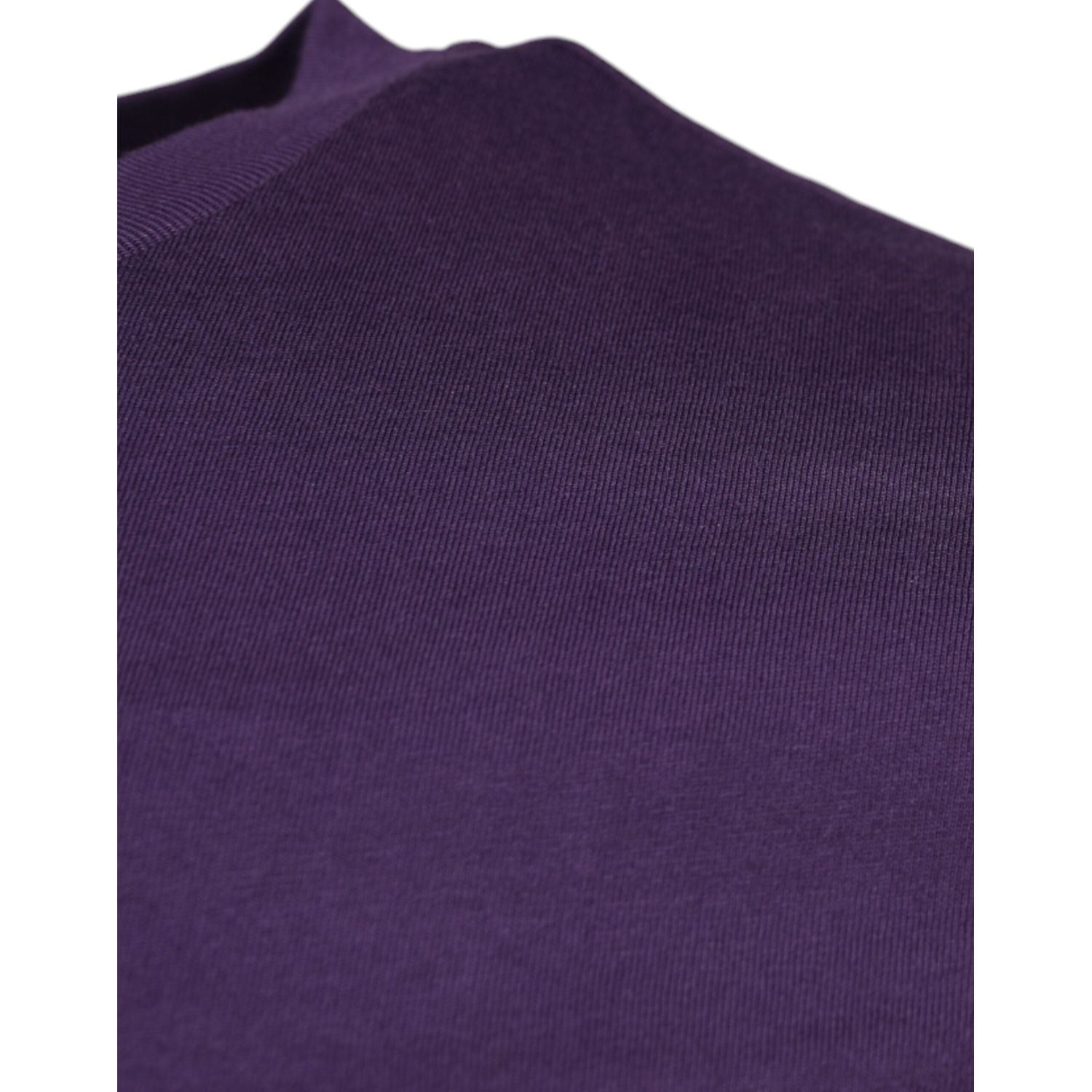 Dolce & Gabbana Violet Cotton Crew Neck Short Sleeve T-shirt