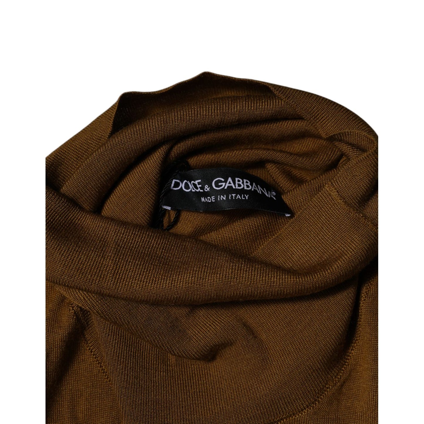 Dolce & Gabbana Brown Cashmere Turtleneck Pullover Sweater