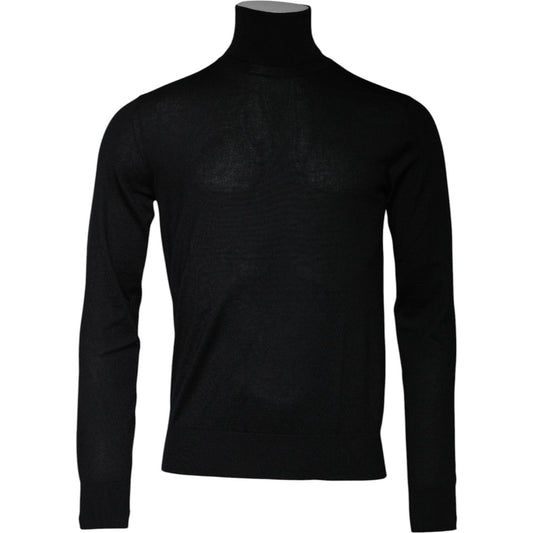 Dolce & Gabbana Black Cashmere Turtleneck Pullover Sweater TSH87786-48