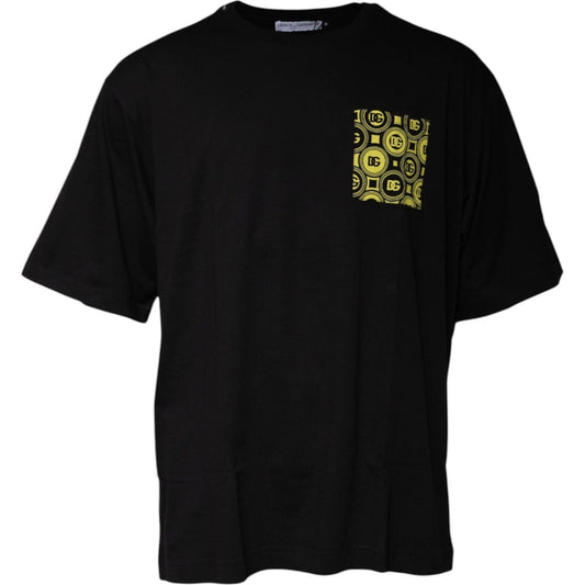 Dolce & Gabbana Black Logo Print Cotton Short Sleeve T-shirt TSH878468-60