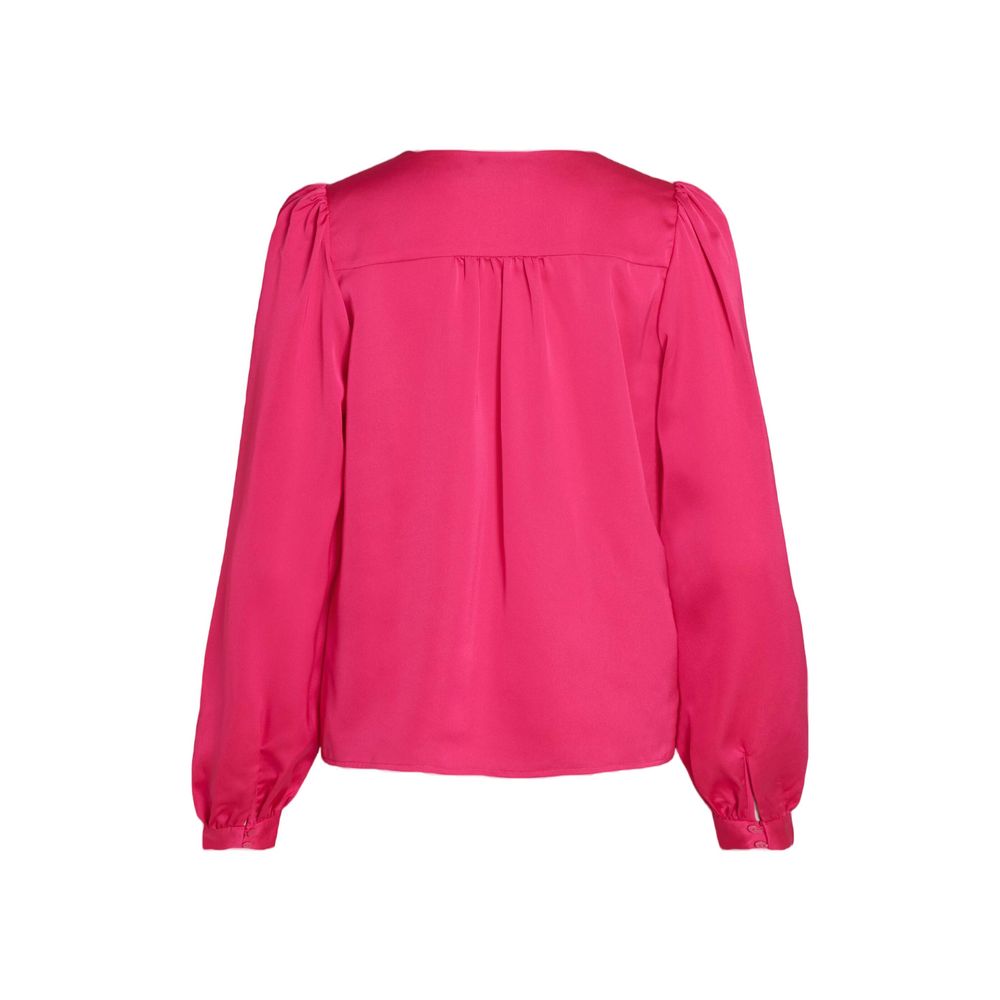 Vila Clothes Pink Polyester Blouse