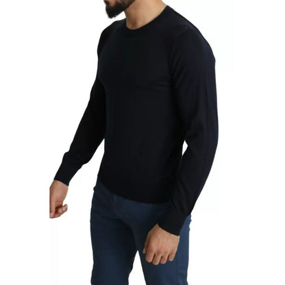 Dolce & Gabbana Black Cashmere Crew Neck Sweatshirt Sweater