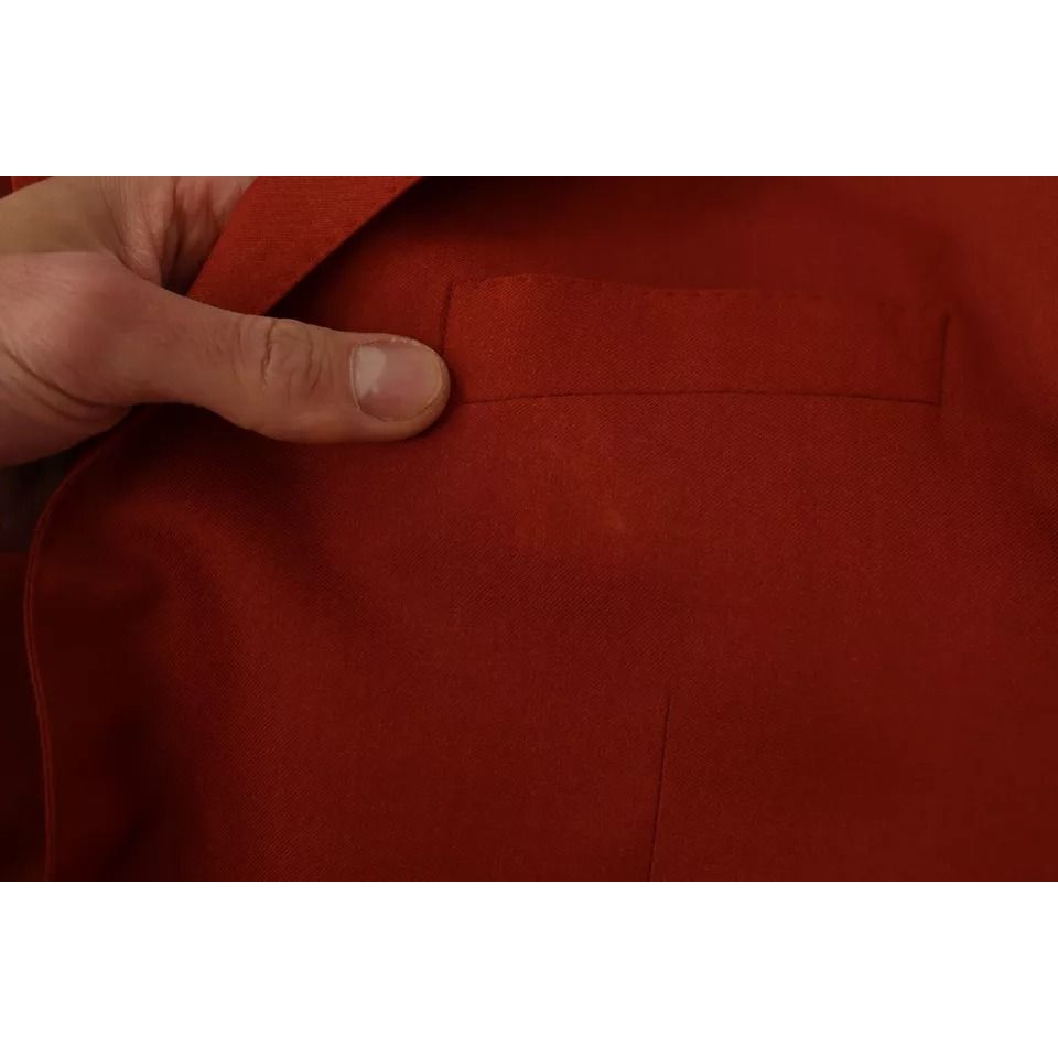Dolce & Gabbana Orange MARTINI Cashmere Silk Coat Blazer