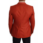 Dolce & Gabbana Orange MARTINI Cashmere Silk Coat Blazer