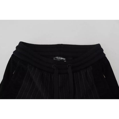 Dolce & Gabbana Black Cotton Blend Jogger Sweatpants Pants