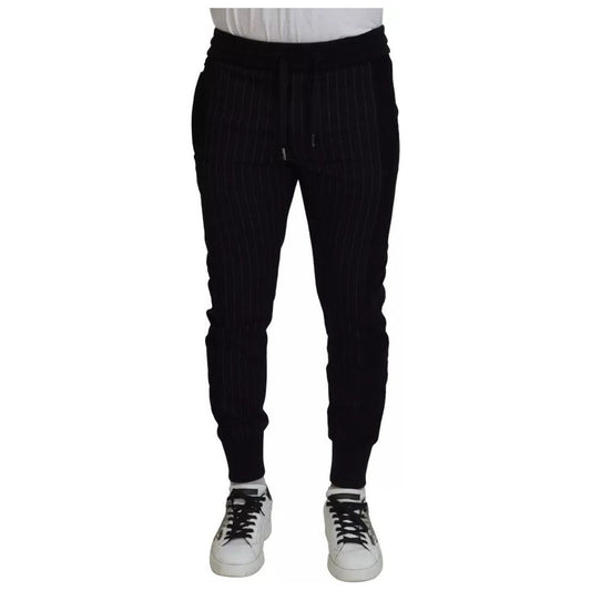 Dolce & Gabbana Black Cotton Blend Jogger Sweatpants Pants PAN74737-44