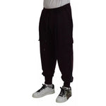 Dolce & Gabbana Bordeaux Cotton Cargo Jogger Sweatpants Pants