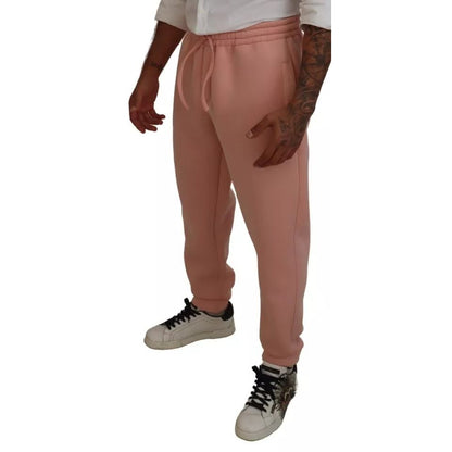Dolce & Gabbana Pink Polyester Sweatpants Jogger Pants