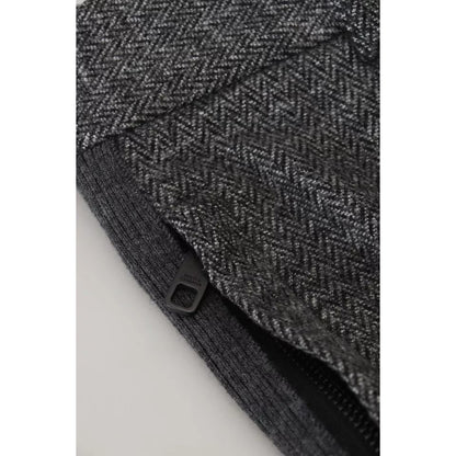 Dolce & Gabbana Gray Chevron Viscose Skinny Pants