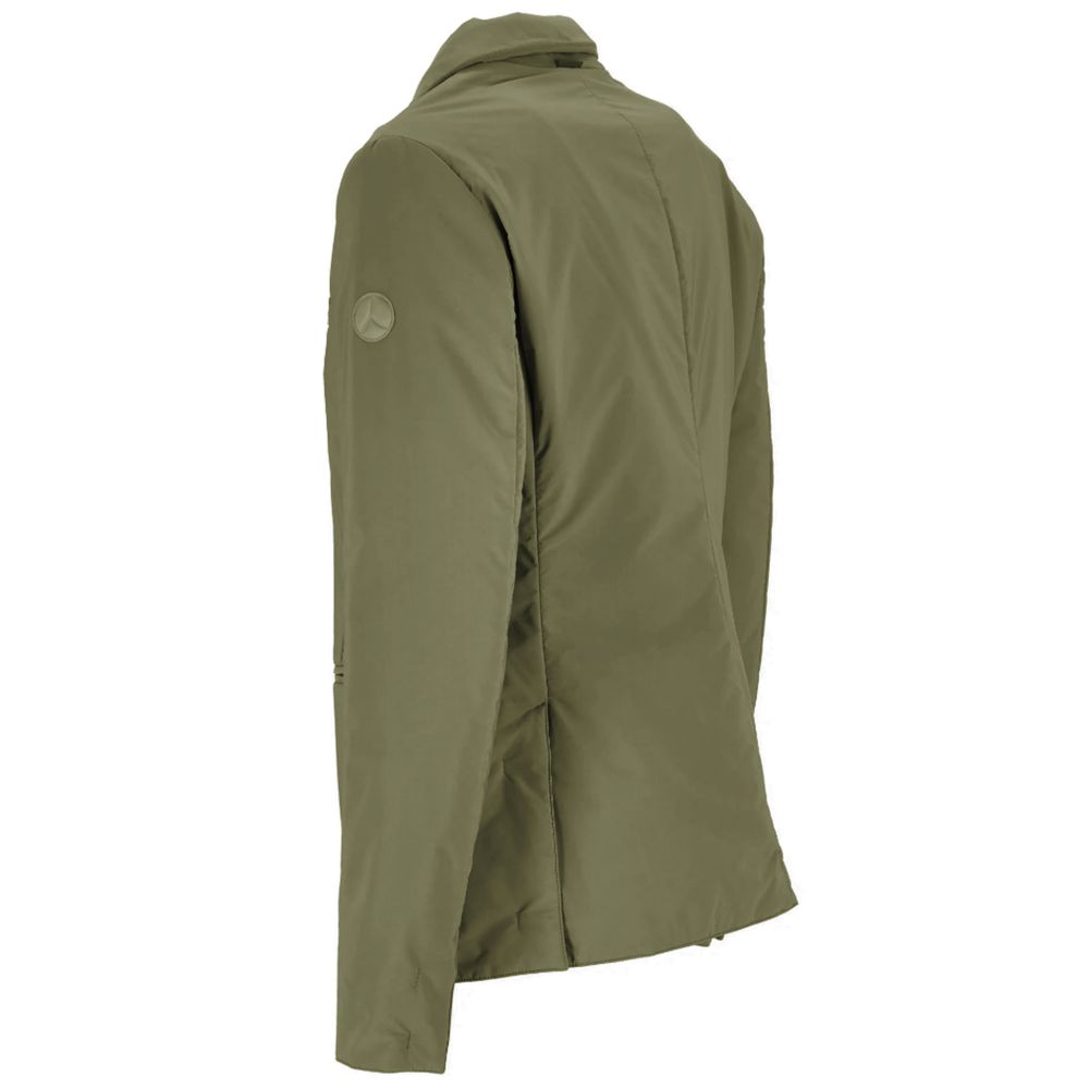 Front view with bag zipped and handles upright.