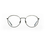 Vuarnet Black Stainless Steel Frames with round lenses and a minimalist design, measurements 55/17/145mm, stylish eyewear for men.