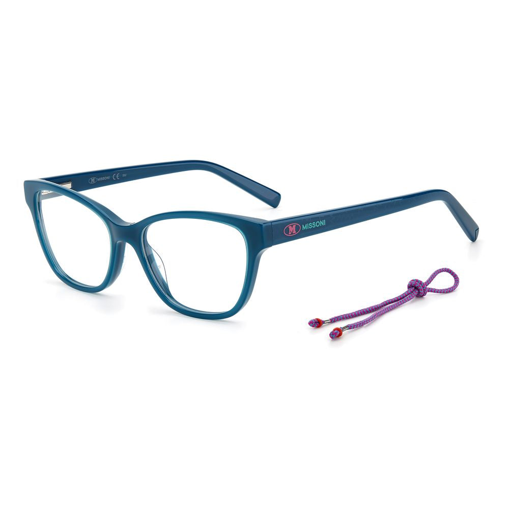 M Missoni Green Acetate Frames with purple cord, 52/16/135 mm, women's glasses, acetate material, stylish design