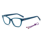 M Missoni Green Acetate Frames with purple cord, 52/16/135 mm, women's glasses, acetate material, stylish design