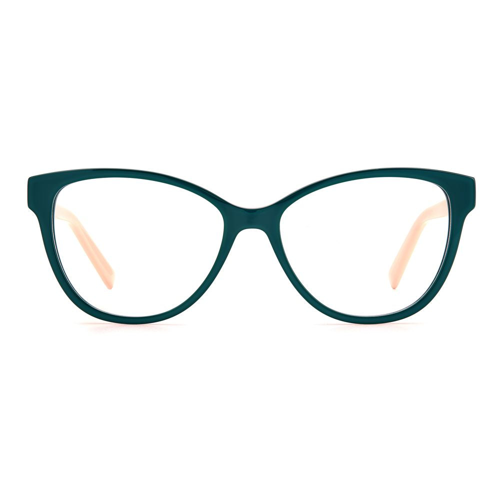 M Missoni Green Acetate Frames for women with 53mm lens, 15mm bridge, and 140mm temples.