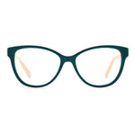 M Missoni Green Acetate Frames for women with 53mm lens, 15mm bridge, and 140mm temples.