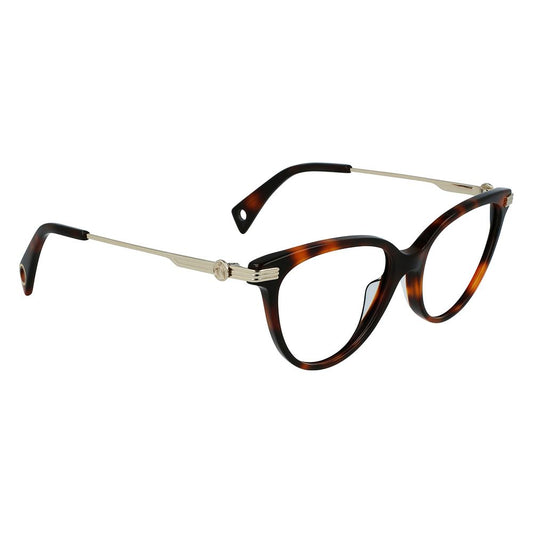 Lanvin Brown Acetate Frames for women in tortoiseshell pattern, model LNV2614-214, 53-17-140 mm dimensions.