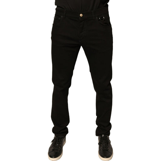 Dolce & Gabbana Black Logo Cotton Stretch Skinny Denim Jeans PAN75711-52