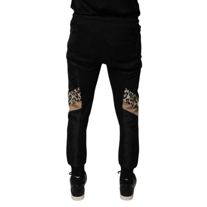 Dolce & Gabbana Black Leopard Slim Fit Jogger Pants