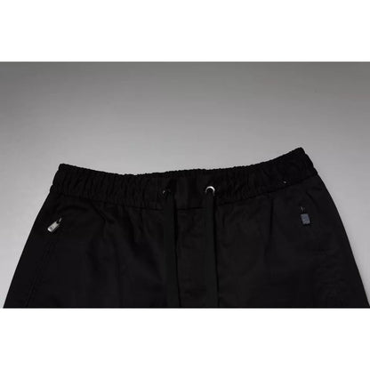 Dolce & Gabbana Black Cotton Stretch Skinny Sweatpants Pants