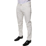 Dolce & Gabbana White Cotton Skinny Denim Jeans