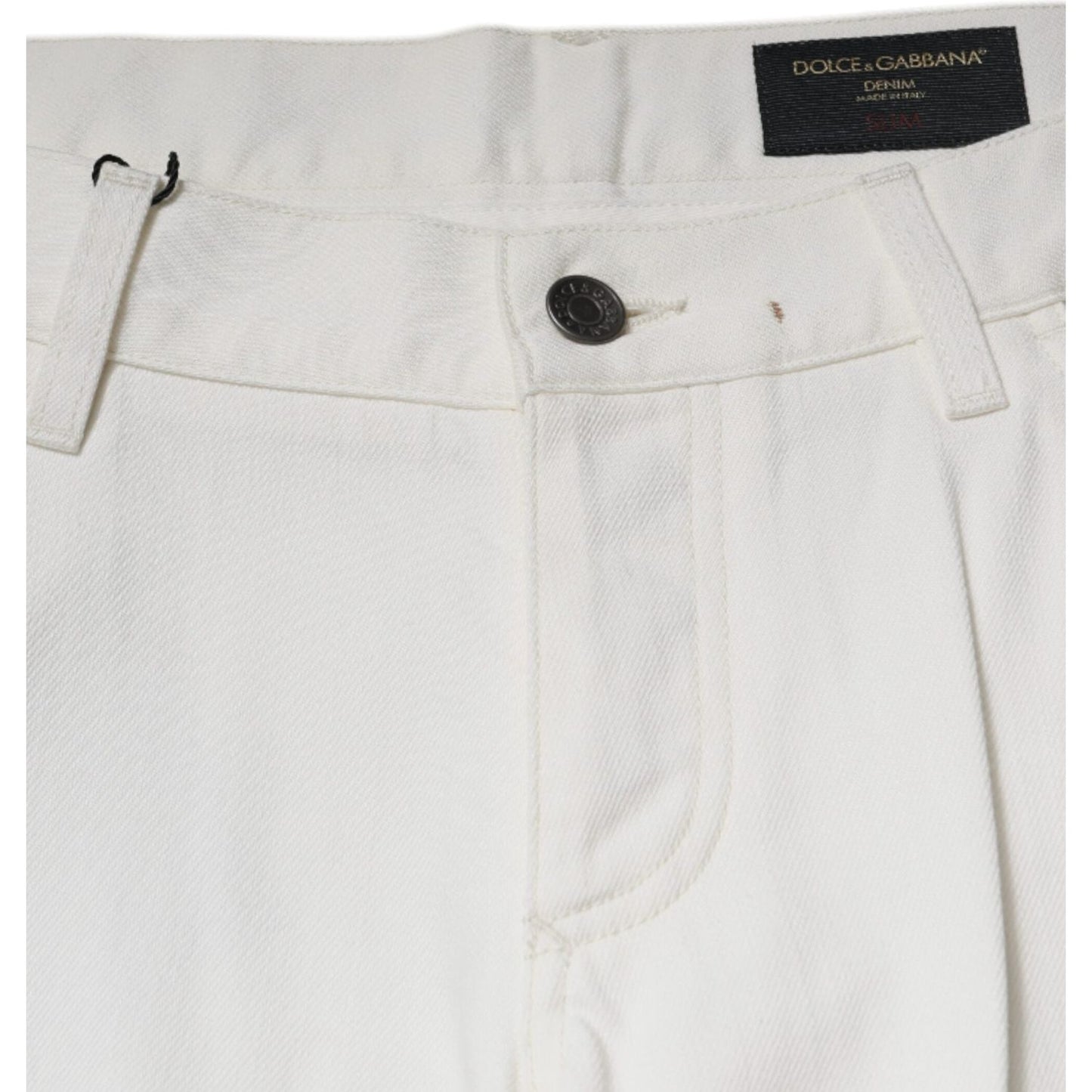 Dolce & Gabbana White Cotton Skinny Denim Jeans
