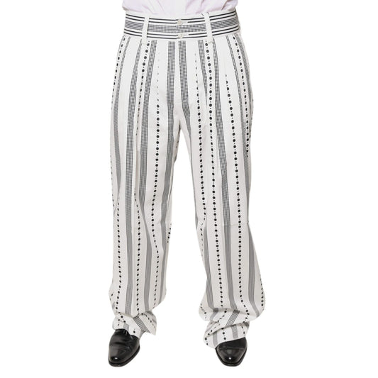 Dolce & Gabbana White Straight Formal Dress Pants
