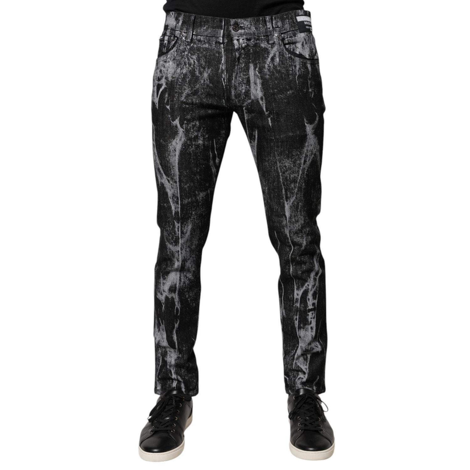 Dolce & Gabbana Multicolor Cotton Tie Dye Skinny Denim Jeans